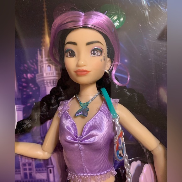 Disney Ariel Doll in Purple and Black Ensemble - Picture 9 of 14